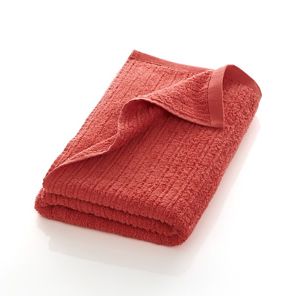 Ribbed Coral Bath Towel Crate and Barrel