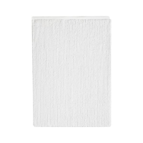 Ribbed White Bath Sheet Crate and Barrel
