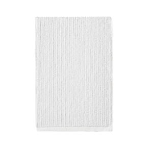 Ribbed White Bath Towel