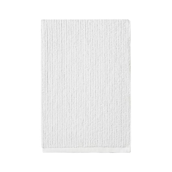 Ribbed White Bath Towel Crate and Barrel