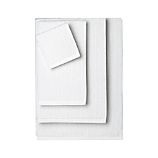 Ribbed White Bath Towels