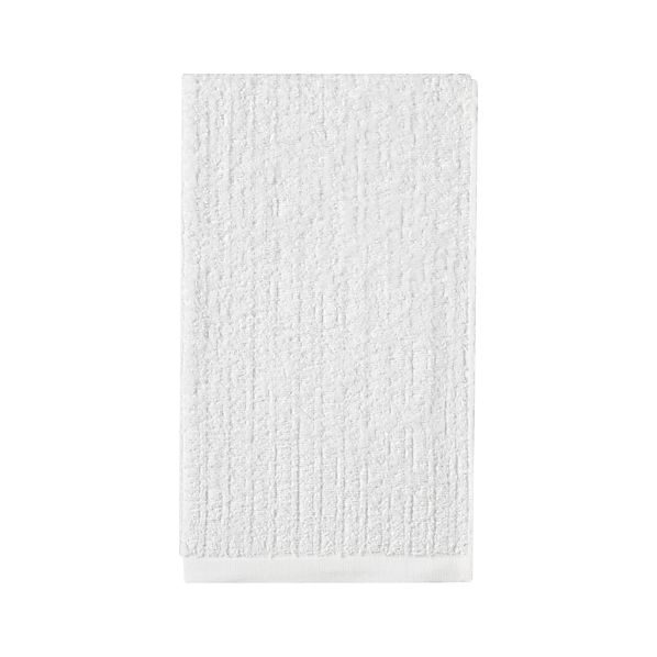 Ribbed White Hand Towel Crate and Barrel