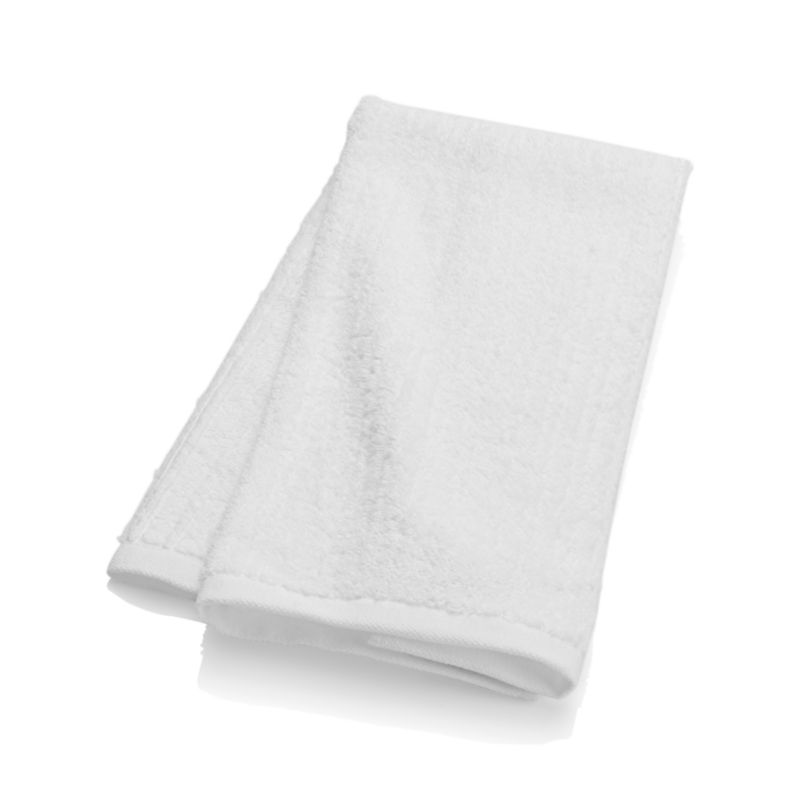Ribbed White Hand Towel Crate and Barrel