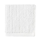 Ribbed White Washcloth.