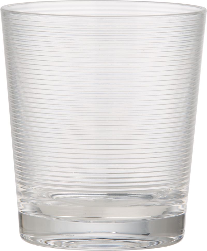 Ridged Acrylic Double Old Fashioned Glass Crate And Barrel