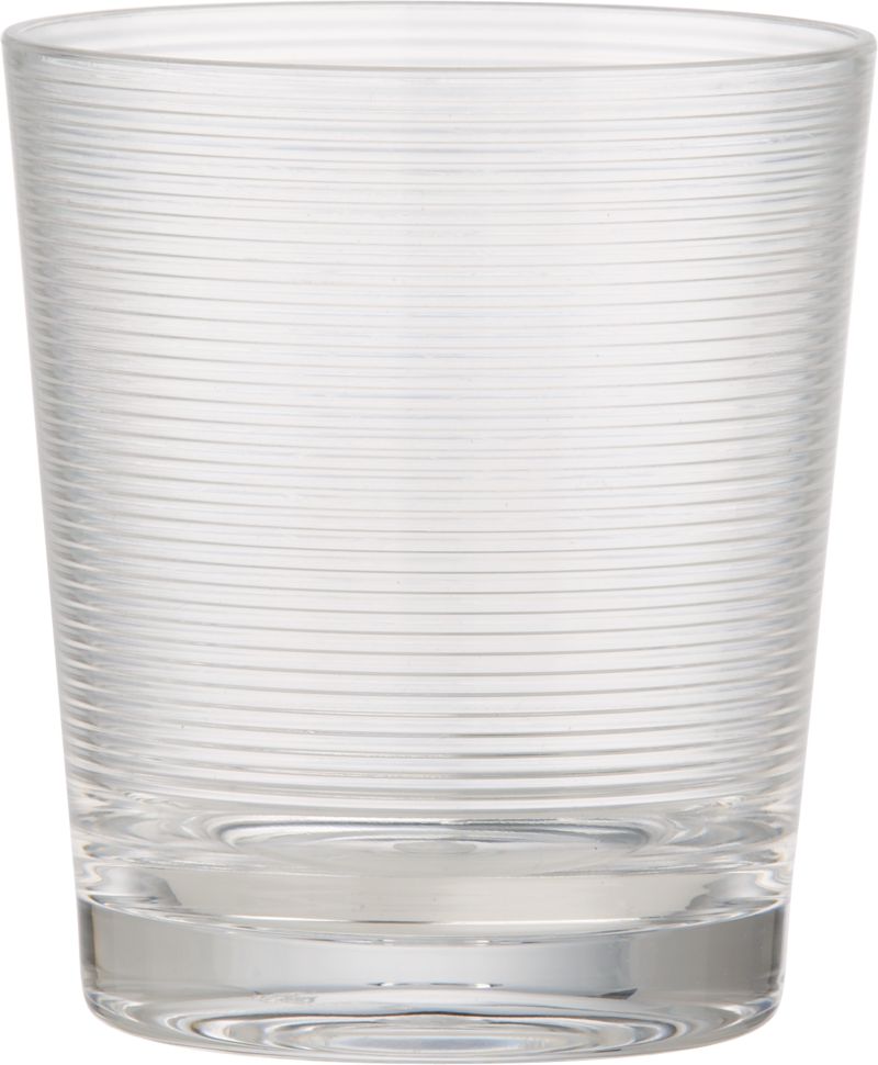Ridged Acrylic Double OldFashioned Glass Crate and Barrel