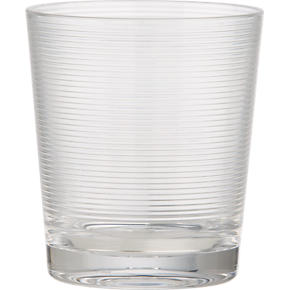 Ridged Acrylic Double Old-Fashioned Glass