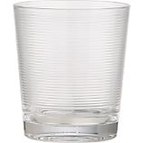 Ridged Acrylic Double Old-Fashioned Glass