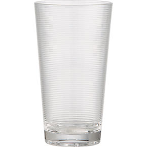 Ridged Acrylic Highball Glass