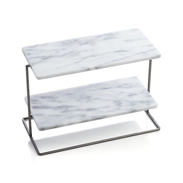 Rigsby Marble 2Tier Server Crate and Barrel