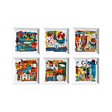 Set of 6 Road Trip Appetizer Plates