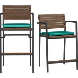 Rocha Barstools with Sunbrella® Harbor Blue Cushion