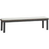 Rocha Dining Bench with Sunbrella® White Sand Cushion