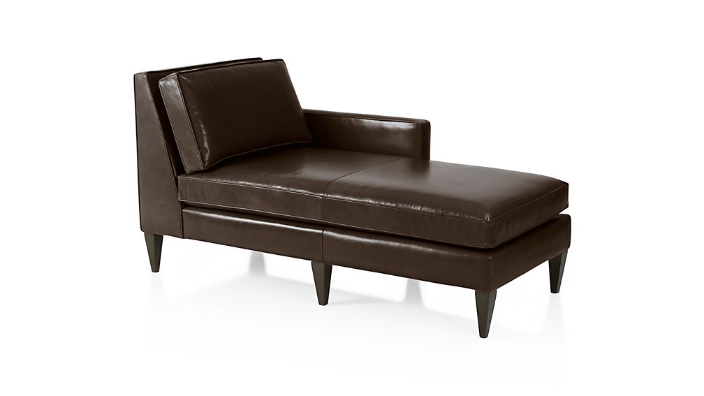 leather right arm chaise