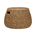 Roll Weave Storage Basket-Ottoman.