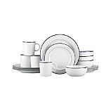 Roulette Blue Band 16-Piece Dinnerware Set