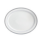 Roulette Blue Band Oval Platter.