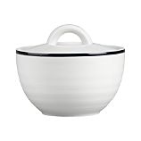 Roulette Blue Band Sugar Bowl with Lid