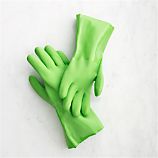 Large Green Rubber Gloves Pair
