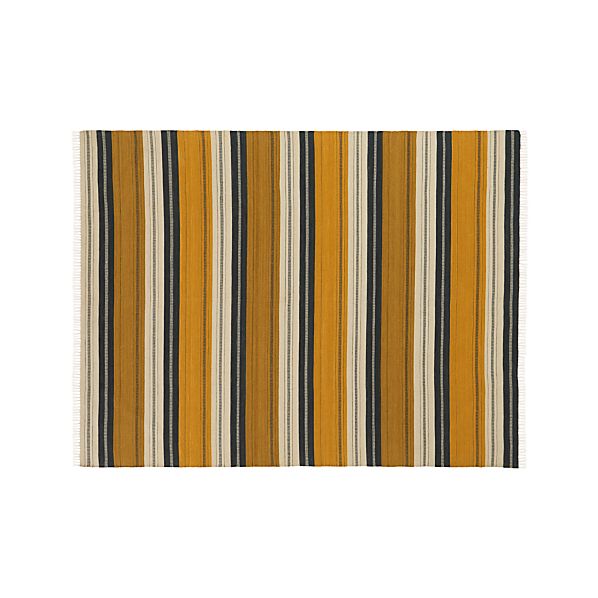 Russell Striped Wool 9'x12' Rug Crate and Barrel