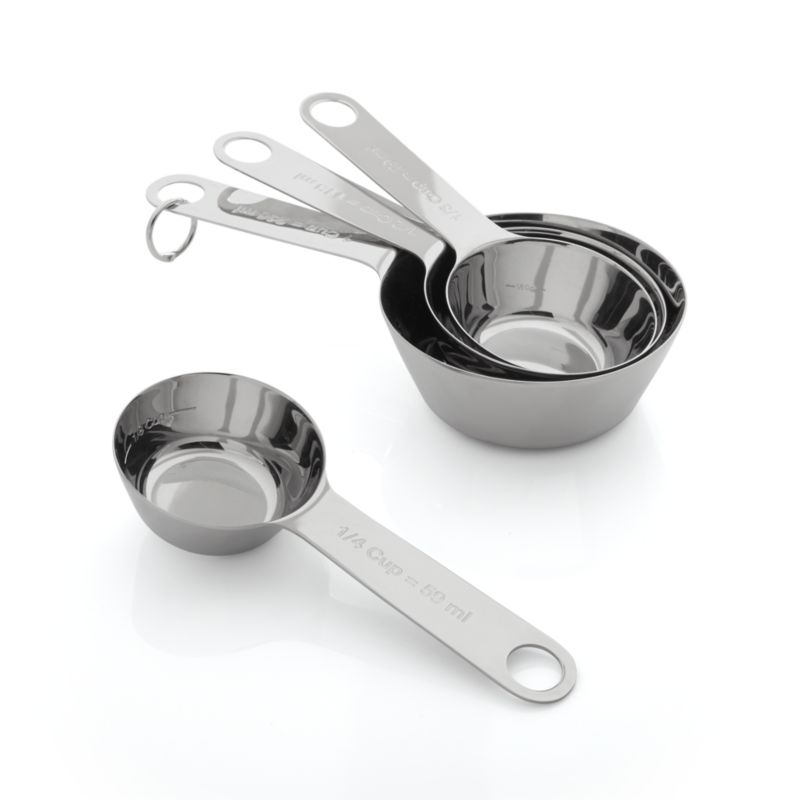 4 Piece Stainless Steel Measuring Cup Set Crate And Barrel 5958