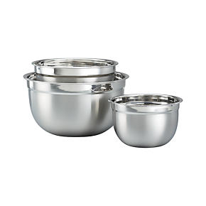 3-Piece Stainless Steel Nesting Mixing Bowl Set