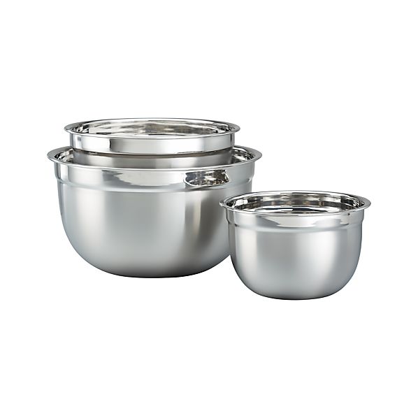 Mixing Bowls Glass, Stainless Steel, Plastic Crate and Barrel