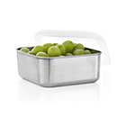 U Konserve ® Medium Square Stainless Steel Container with Clear Lid.
