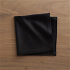 Sateen Black Napkin.