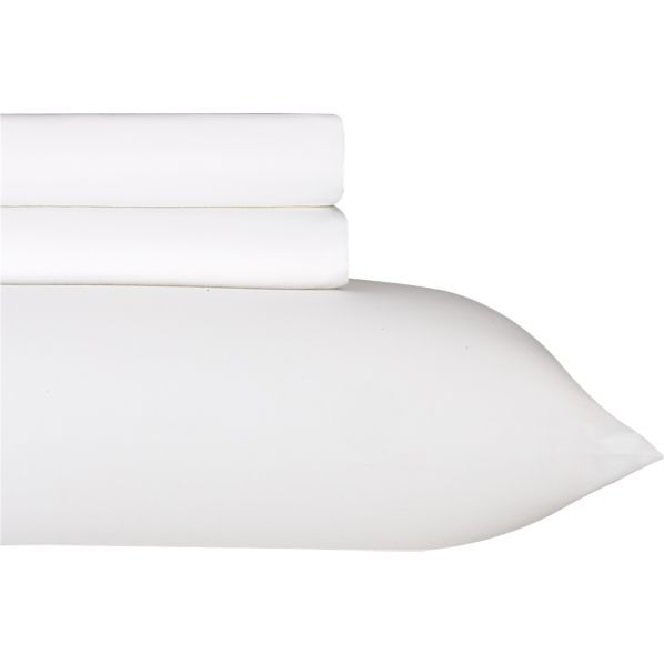 Sateen White Extra Long Twin Sheet Set in Outlet Bed & Bath ...