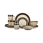 Scavo 16-Piece Set with Swirl Salad Plate: four four-piece place settings with swirl salad plate.