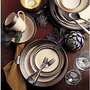 Scavo Dinnerware with Swirl Salad Plate