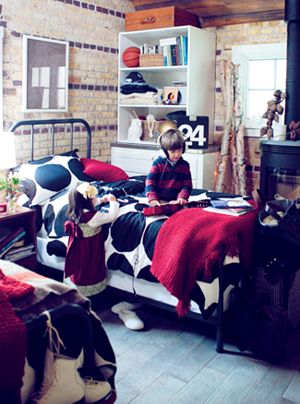 Marimekko Kivet Black Bed Linens
