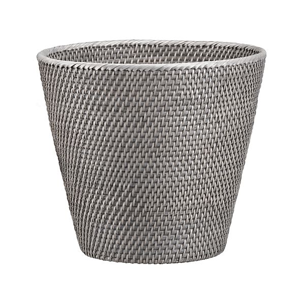 Sedona Grey Tapered Waste Basket/Trash Can | Crate And Barrel