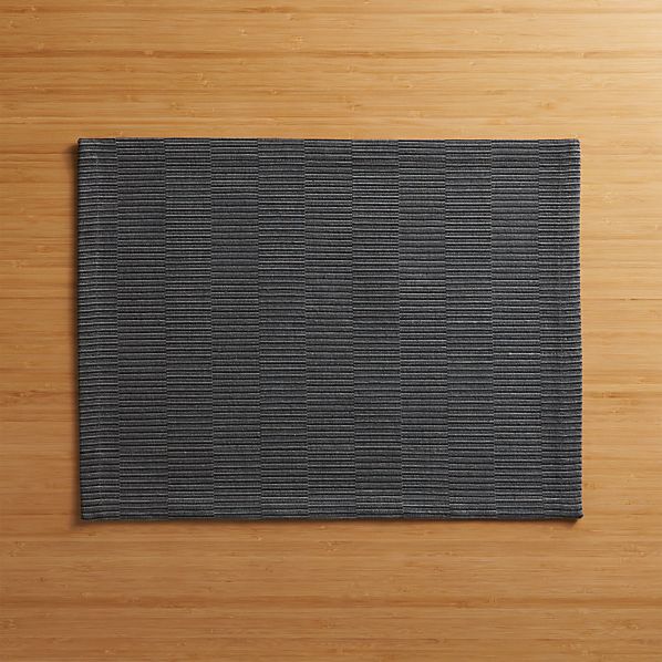 Sequence Charcoal Grey Placemat Crate and Barrel