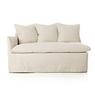 Serene Slipcovered Left Arm Love Seat
