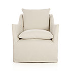 Serene Slipcovered Swivel Chair