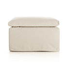 Serene Slipcovered Ottoman