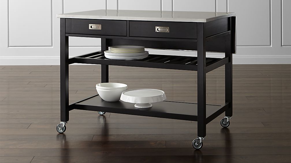 Sheridan Black Kitchen Island in Kitchen Islands & Carts Crate and Barrel