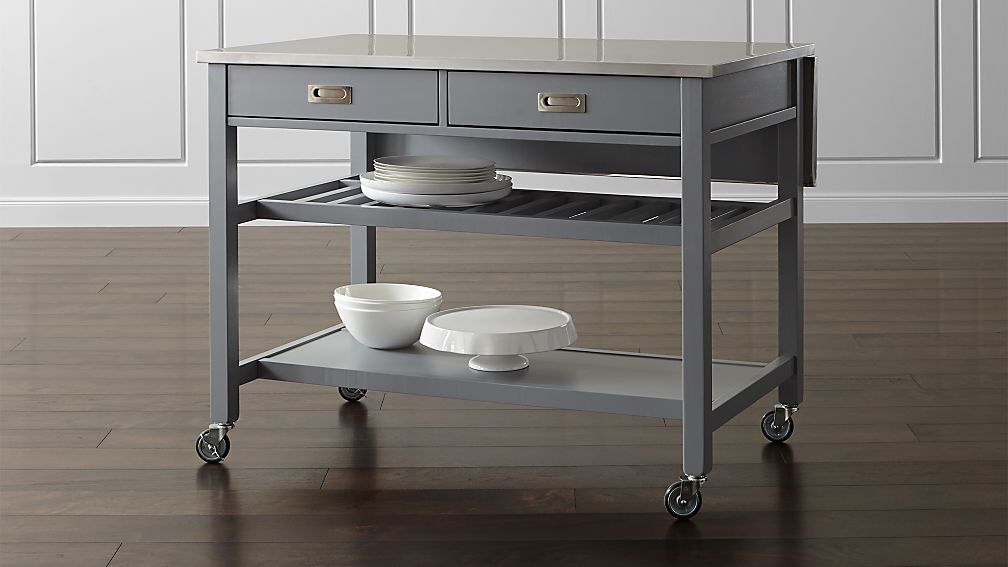 Sheridan Grey Kitchen Island in Kitchen Islands & Carts Crate and Barrel