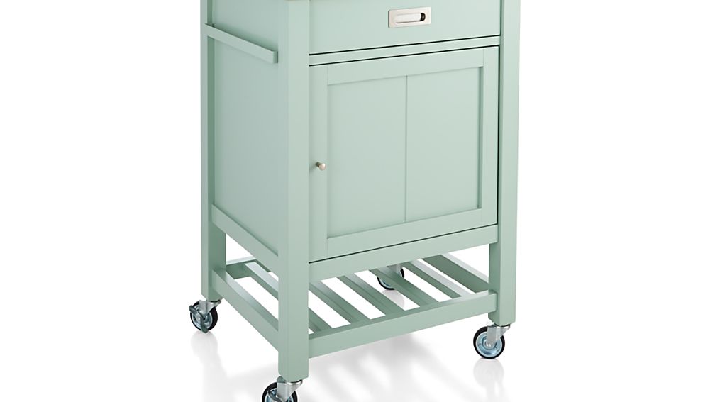 Sheridan Mint Kitchen Cart in Kitchen Islands & Carts Crate and Barrel