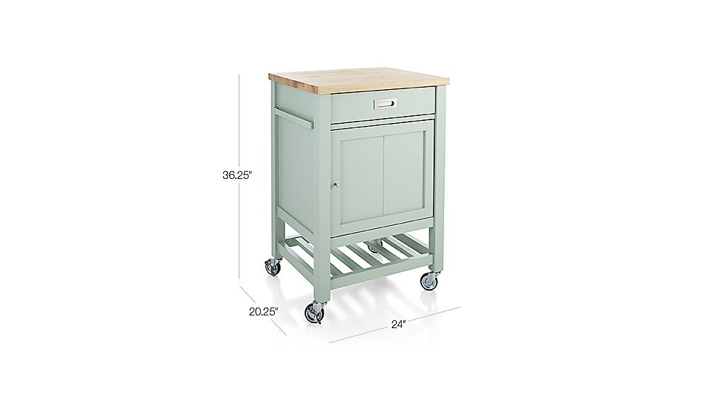 Sheridan Mint Kitchen Cart in Kitchen Islands & Carts Crate and Barrel