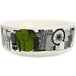 Marimekko Siirtolapuutarha Black and White 8" Bowl