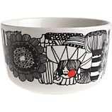 Marimekko Siirtolapuutarha Black and White 3.75" Bowl
