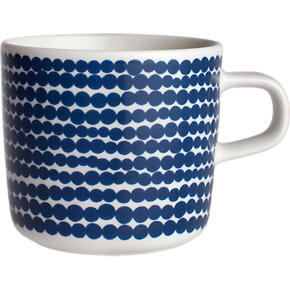 Marimekko Siirtolapuutarha Rasymatto Blue and White Cup