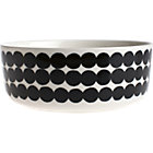 Black and White Bowl. 51 oz.; 8"dia.x3"H