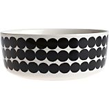 Marimekko Siirtolapuutarha Räsymatto Black and White 8" Bowl
