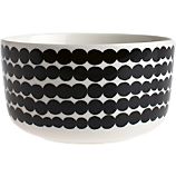 Marimekko Siirtolapuutarha Räsymatto Black and White 5" Bowl
