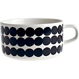 Marimekko Siirtolapuutarha Räsymatto Black and White Teacup