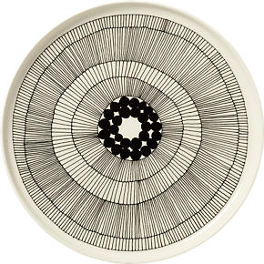 Marimekko Siirtolapuutarha Black and White 10 Plate